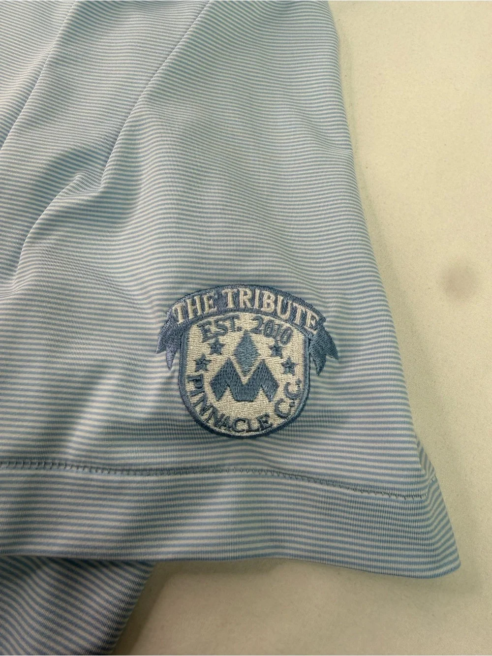 Peter Millar Summer Comfort Performance Golf Polo Shirt Light Blue Size XL